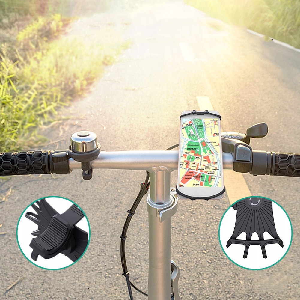 UCHWYT ROWEROWY NA TELEFON MOTOCYKL HULAJNOGA Kolor czarny
