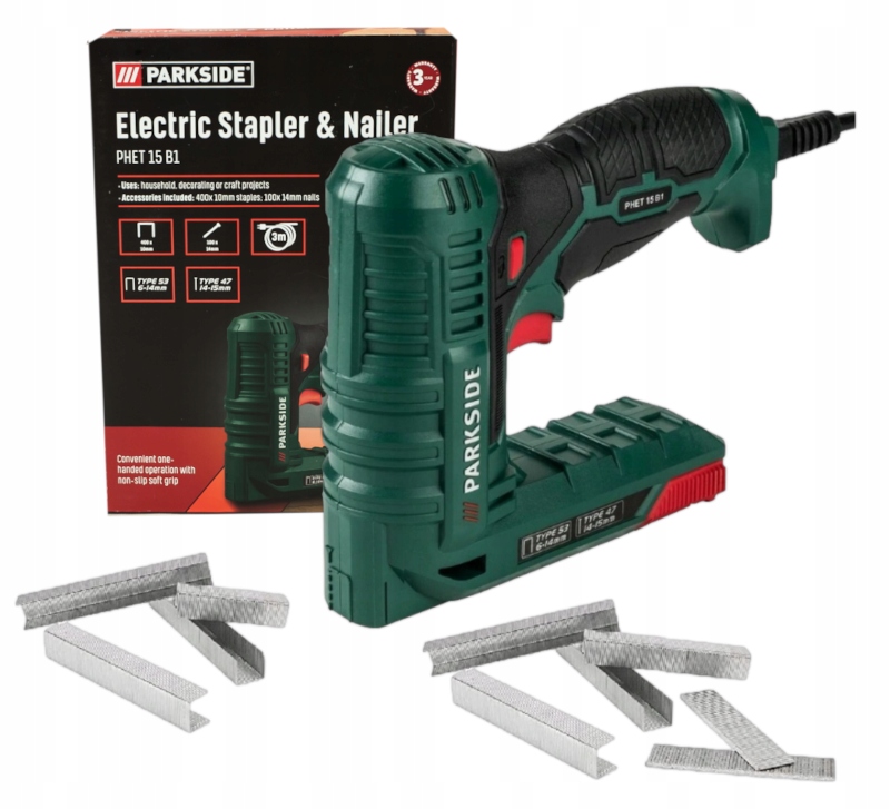 Zszywacz Gwoździarka Taker Elektryczny Zszywki Parkside