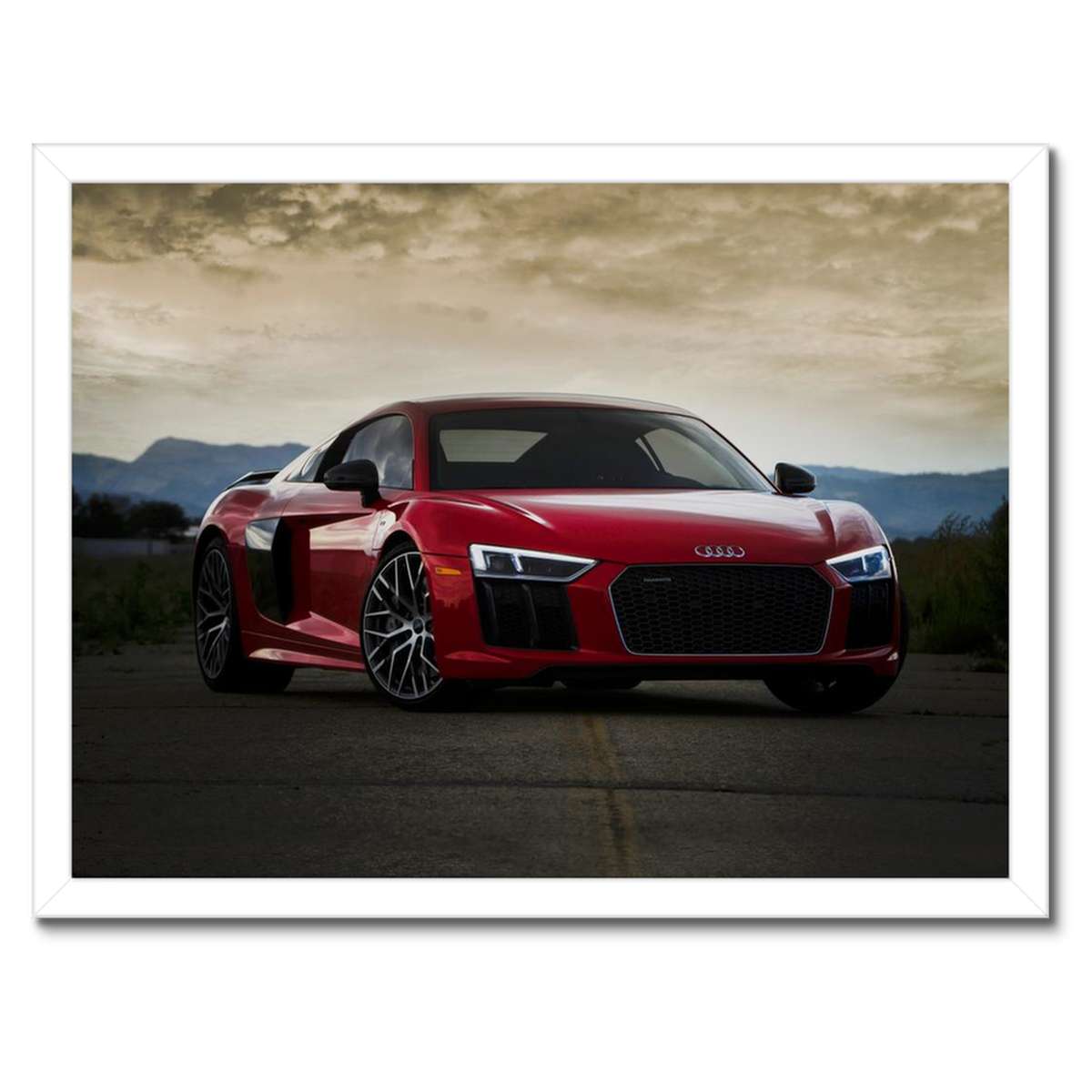 Plakáty v rámu 40x30 Červené Audi Auto