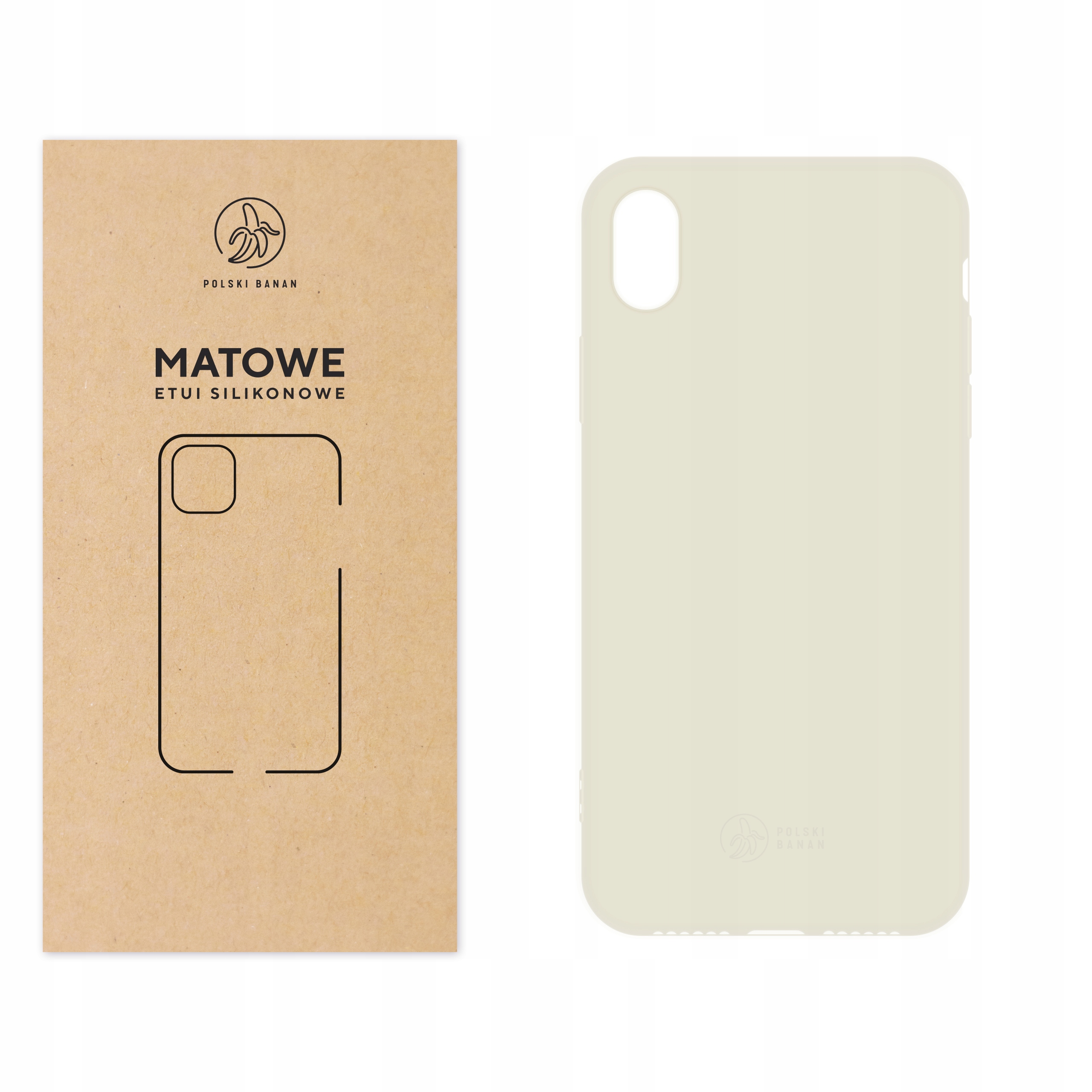 

Etui Matowe do iPhone Xr kremowe