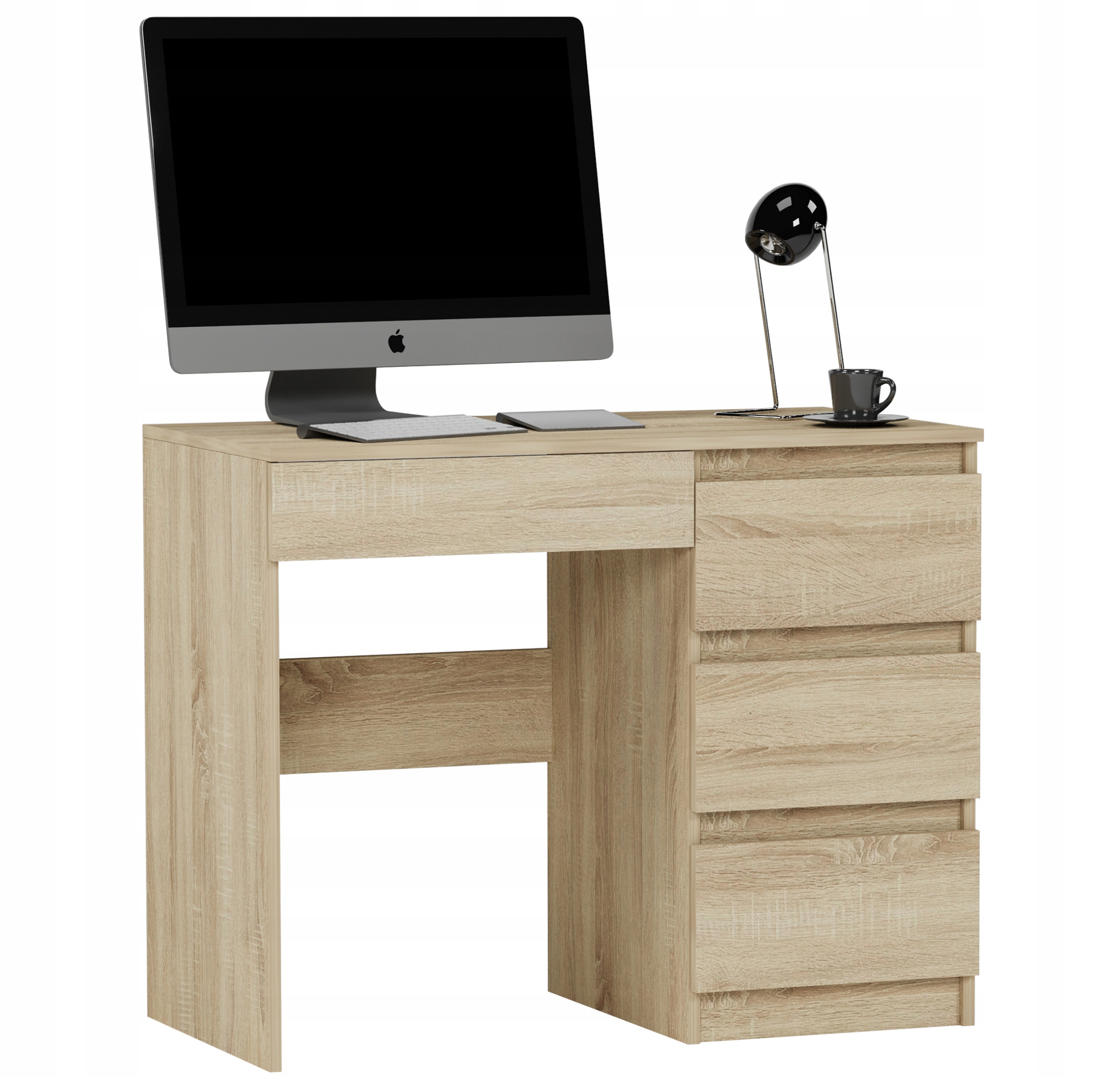 Meble Biurko komputerowe stolik 90cm sonoma N34