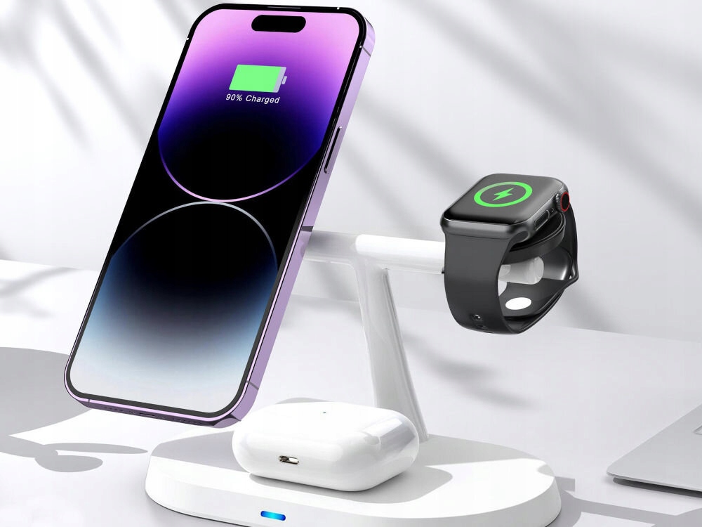 Ładowarka indukcyjna MagSystem 3w1 Biały