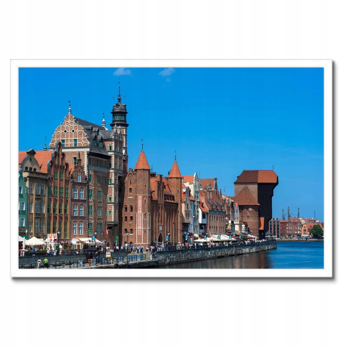 Plakáty v rámu 60x40 Gdaňsk Dlouhé pobřeží Vodní pěší zóna v Gdaňsku