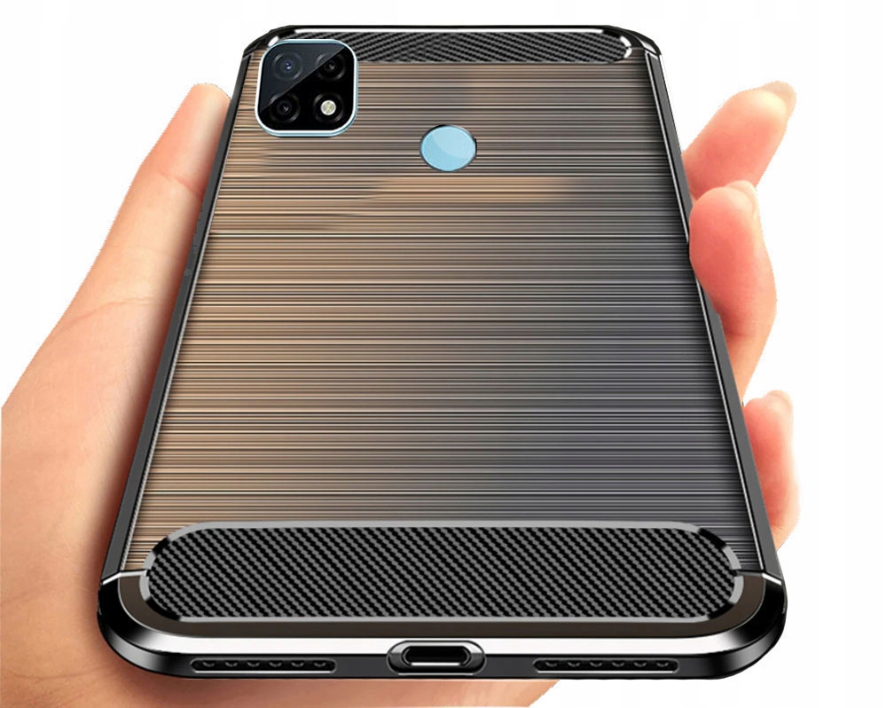

Etui na Realme C21 Karbon Case Szkło