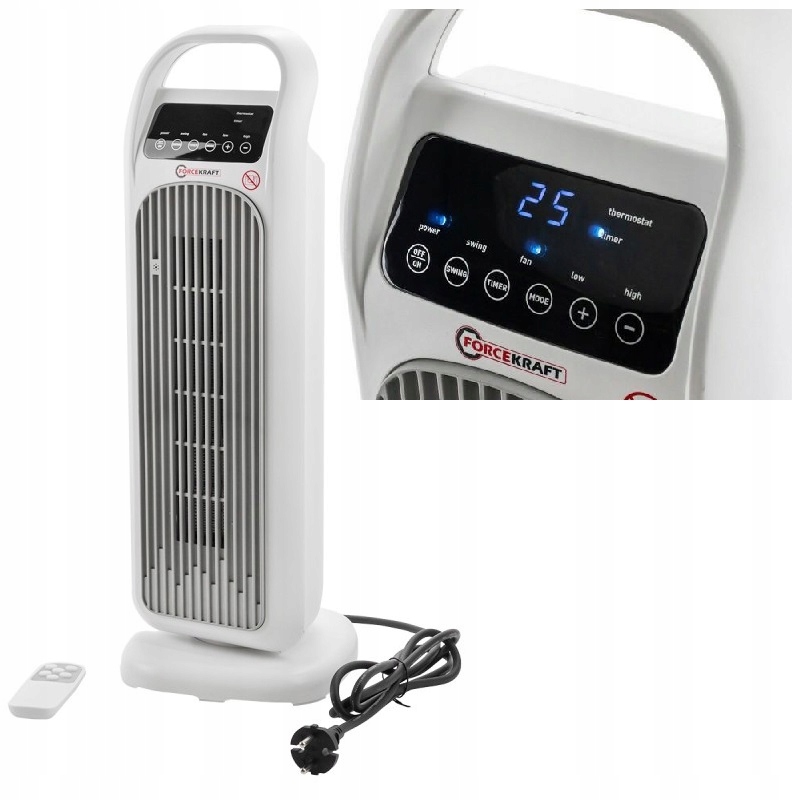 Sloupový Keramický Termoventilátor 2000 W, 3 Režimy, Farelka S Dálkovým Ovládáním