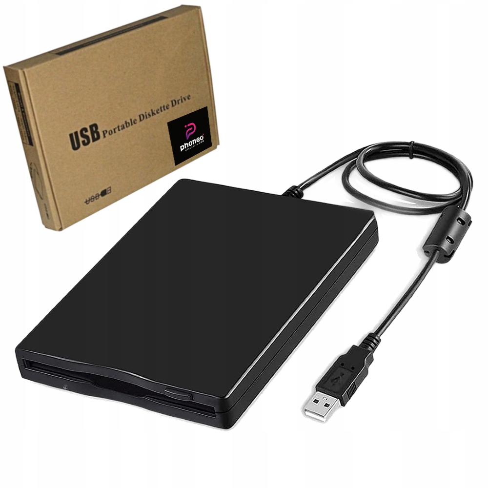 Disketová Stanice 3,5'' Externí Phoneo Fdd 1,44 Mb na Usb Slim Plug&play