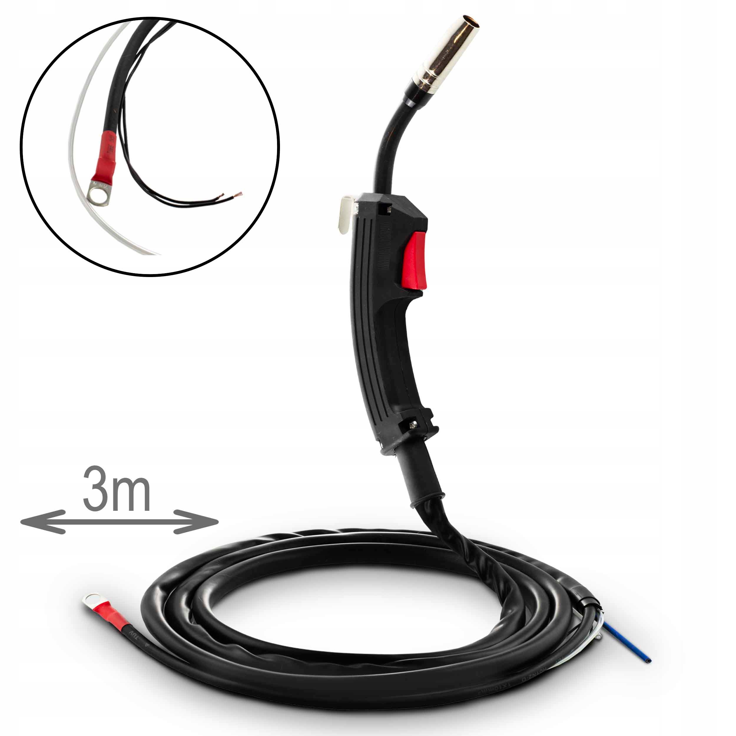 Uchwyt Spawalniczy Mig MK14 3m na stałe Zawór W Rączce bez euro TW14 MK14