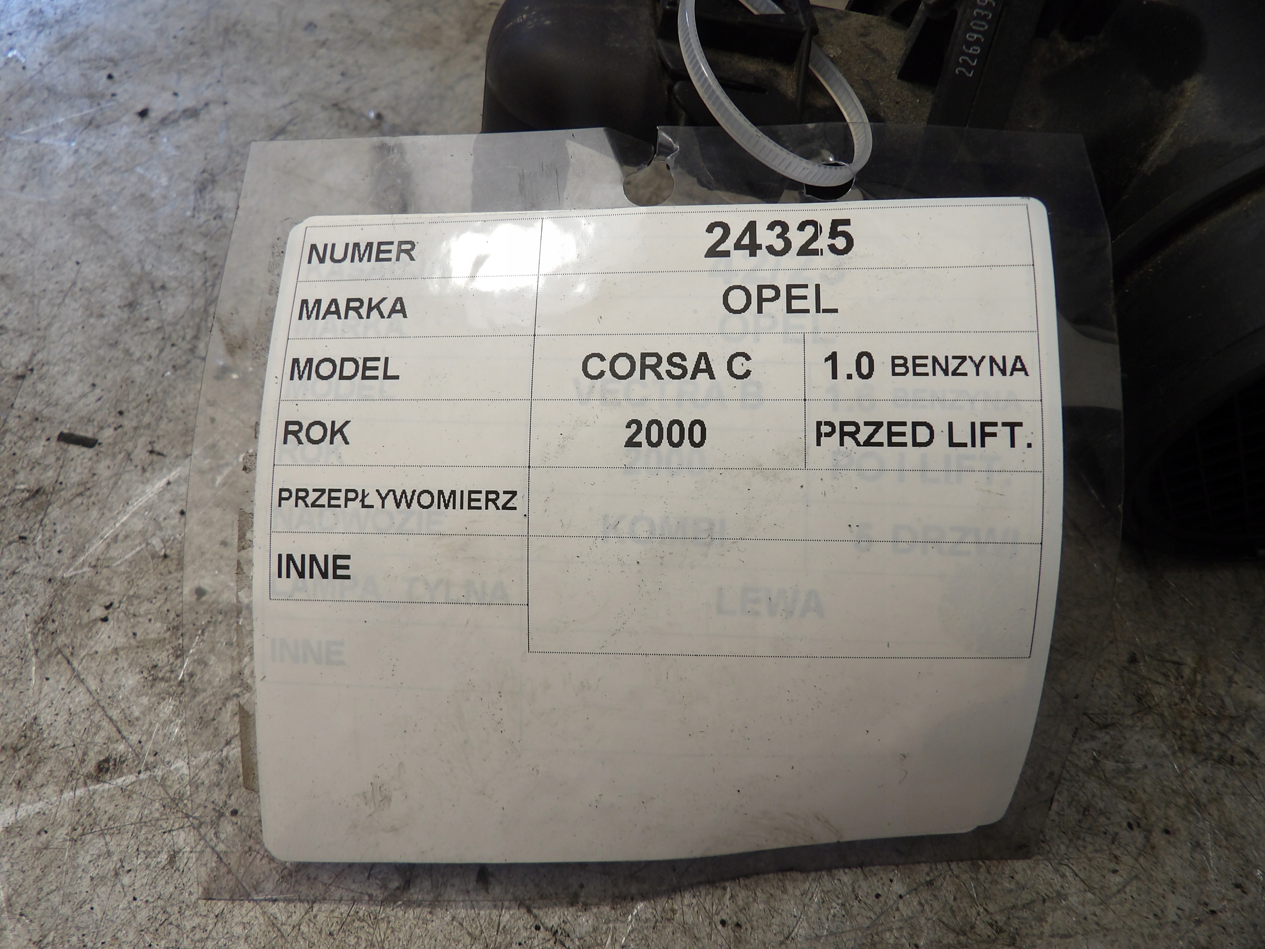 Opel Corsa C Débimètre 028218031