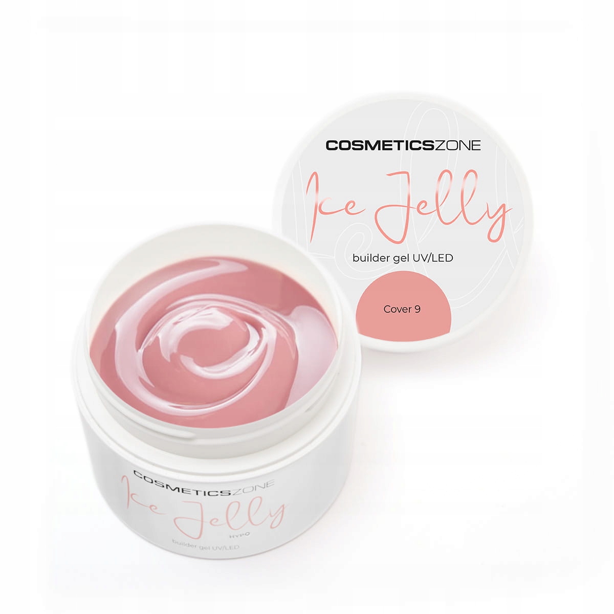 Żel do przedłużania paznokci Uv Led galaretka Ice Jelly róż Cover 9