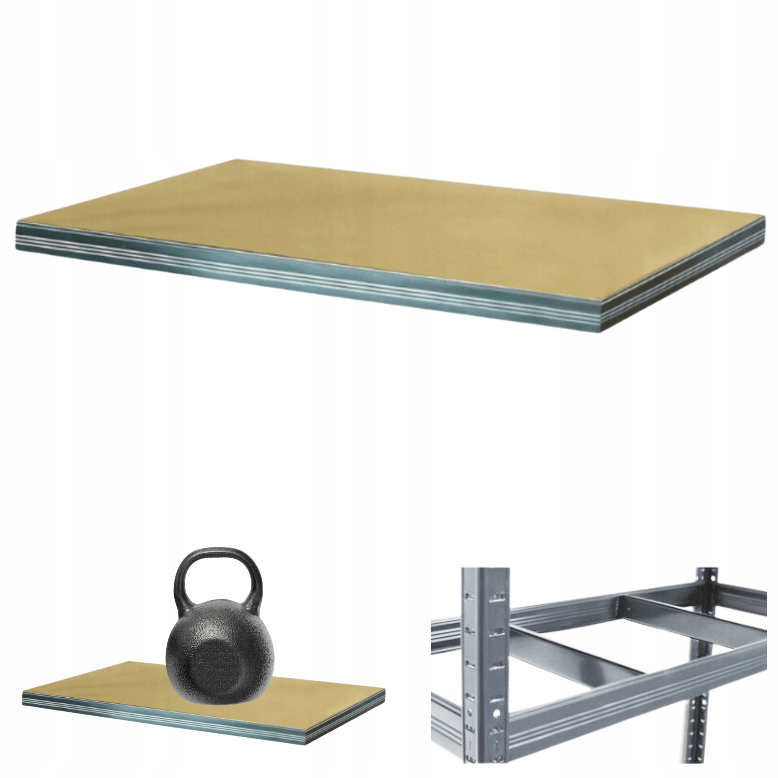 Półka do regału metalowego Helios 150x50cm 1Px175kg Płyta Poprzeczki Ocynk