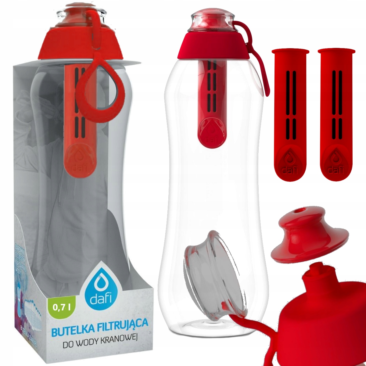 

Bidon butelka filtrująca Dafi 0,7L 2 wkłady Dafi