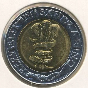 San Marino 500 Lirów 1995 Mennicza (UNC)