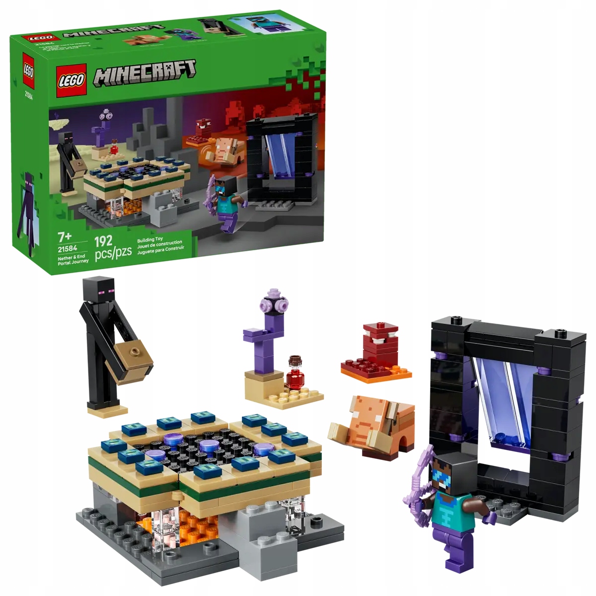 stavebnice Lego Minecraft 21584 Cesta přes portál Netheru a Kresu