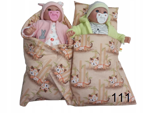 Pościel do wózka kołdra+poduszka+rożek dla lalek