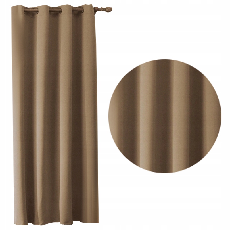Zatemňovací Závěs 175x245 vys Záclony blackout Cappucino