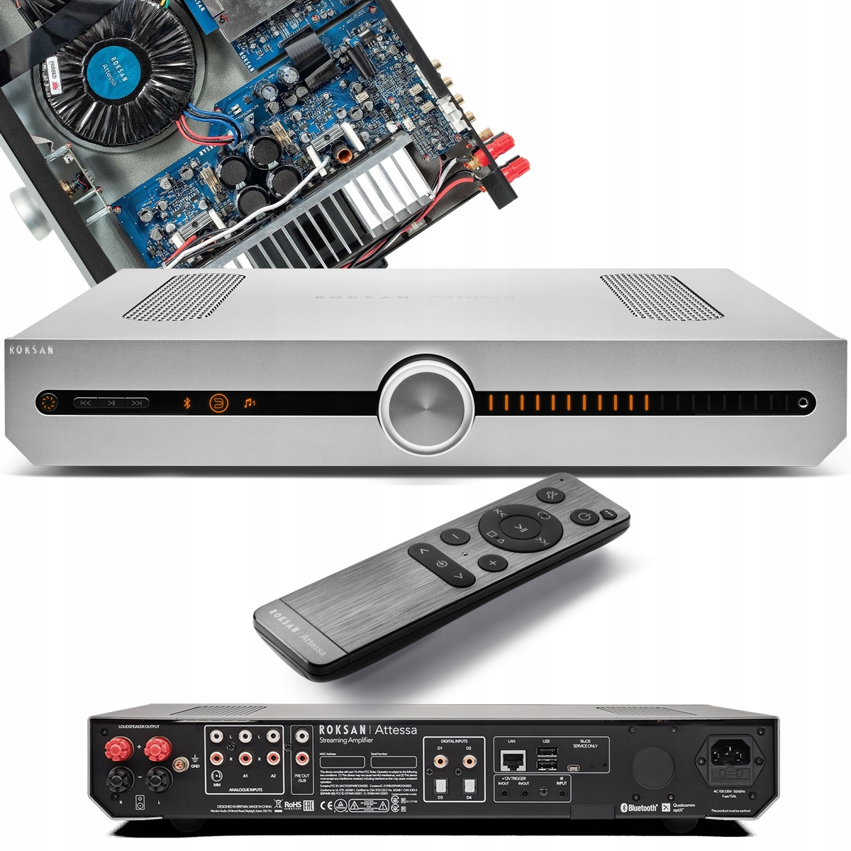 Roksan Attessa Streaming Amplifier Sieciowy Wzmacniacz Stereo BluOS Mqa Bt
