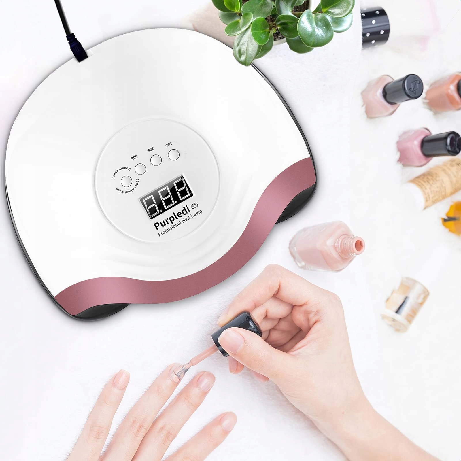 PURPLEDI Lampa UV LED 168W Do Paznokci Z Czujnikiem I Wyświetlaczem LCD — miniatura 3