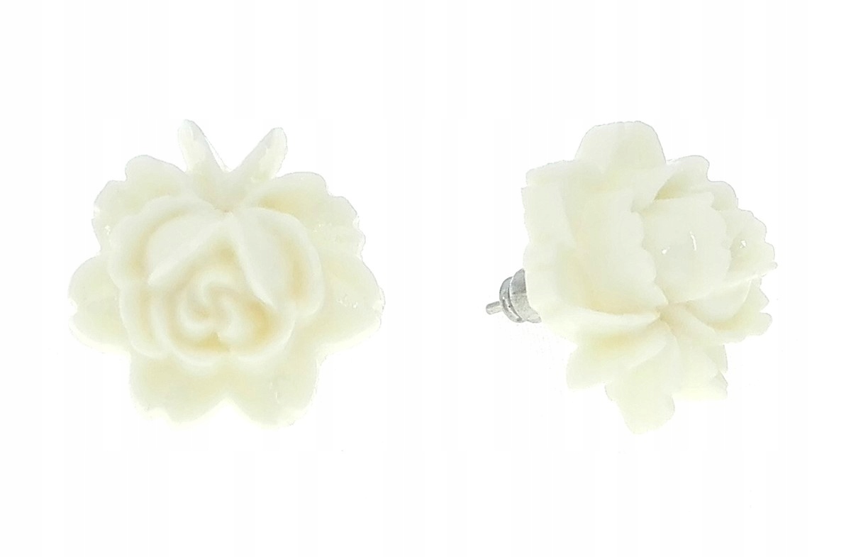 

Kolczyki różaneczniki kwiaty białe