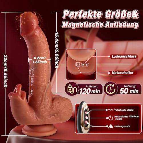 LECKFUNKTION Wibrator Dildo Zestaw Wibratorów z Aplikacją AI dla Par — miniatura 6