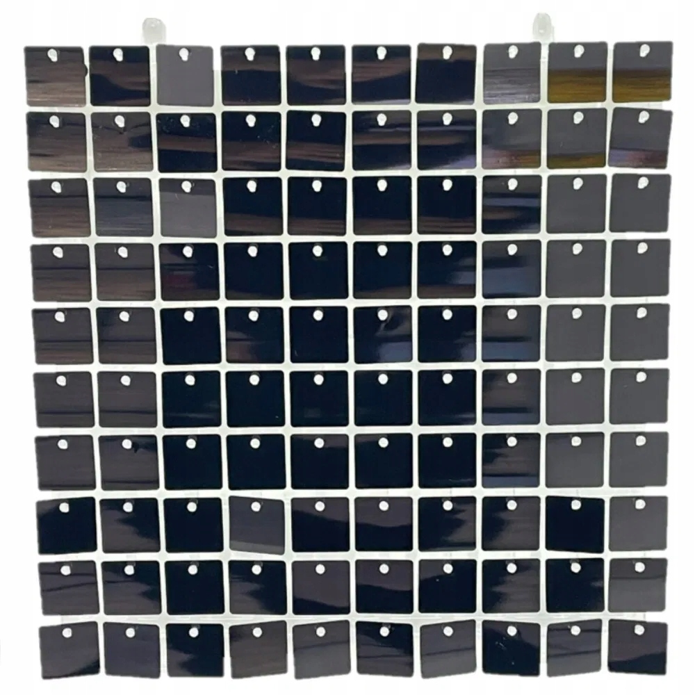 PANEL DEKORACYJNY TŁO DO ZDJĘĆ CEKINOWY ŚCIANKA 30X30CM CZARNY FOTOŚCIANKA Kolor czarny