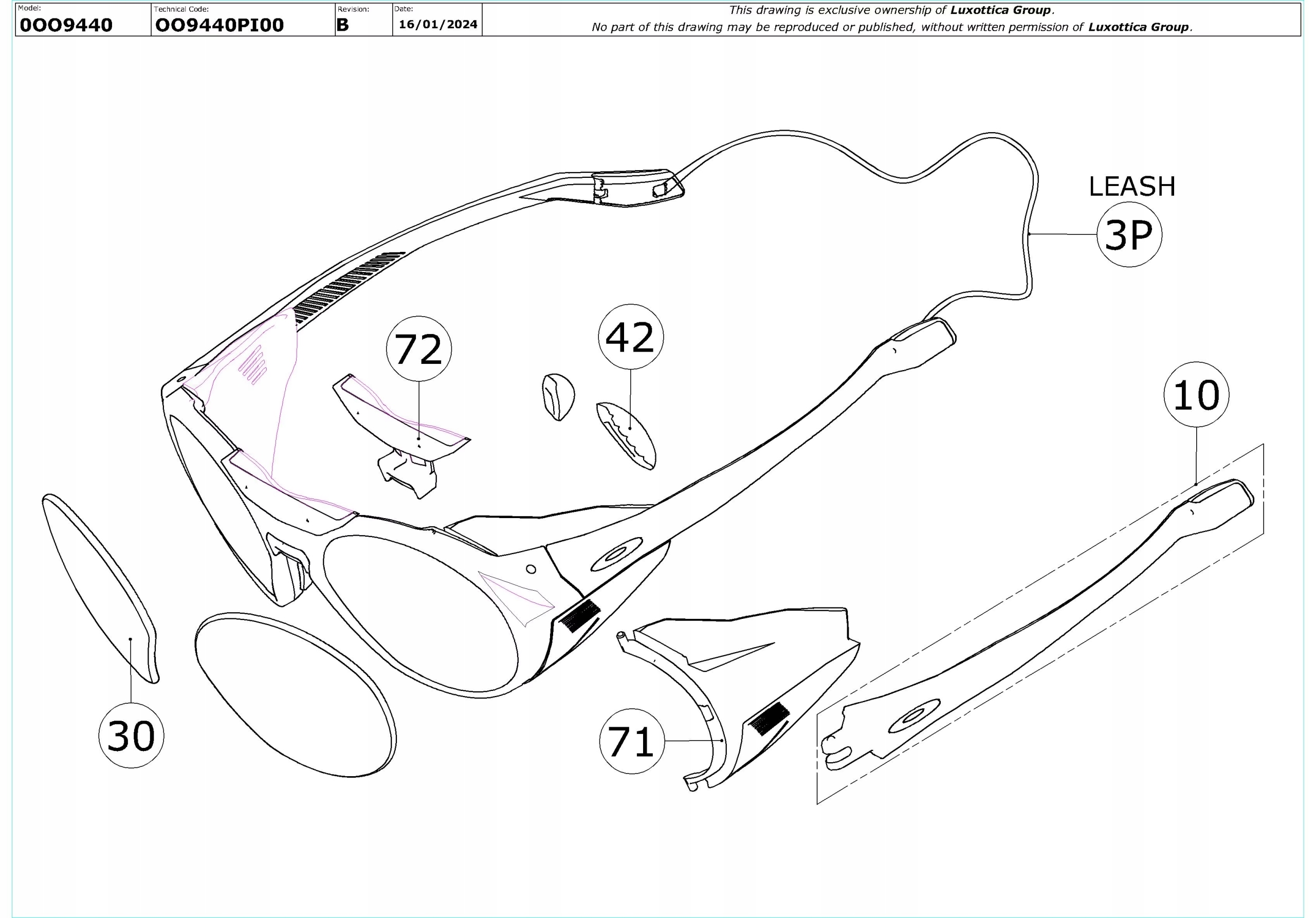 Oakley Clifden čočka Prizm Deep Water Polarized