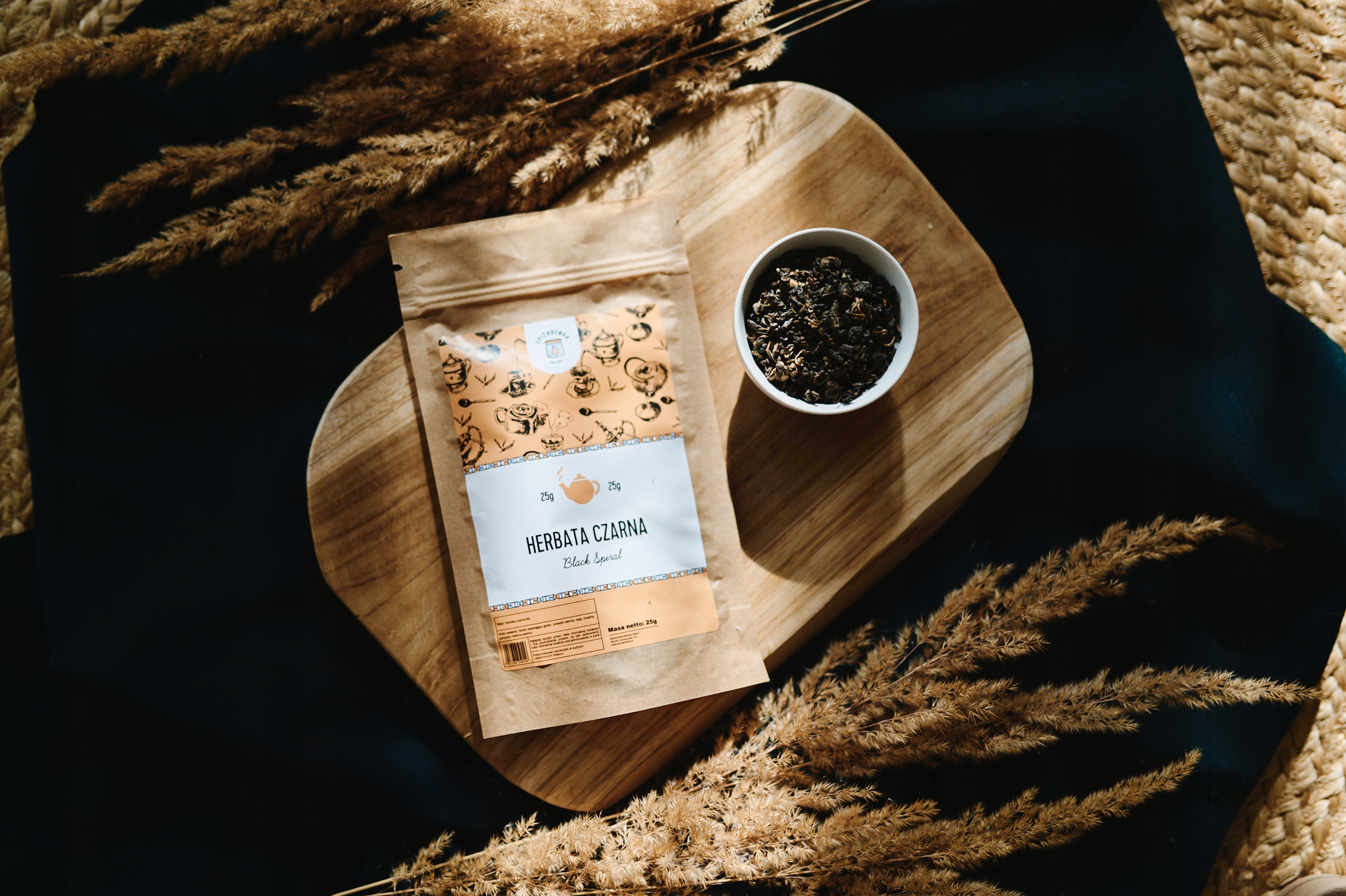 7 x Čaj Černý Black Spiral Dárek nálev Sypaný listový Spiżarenka