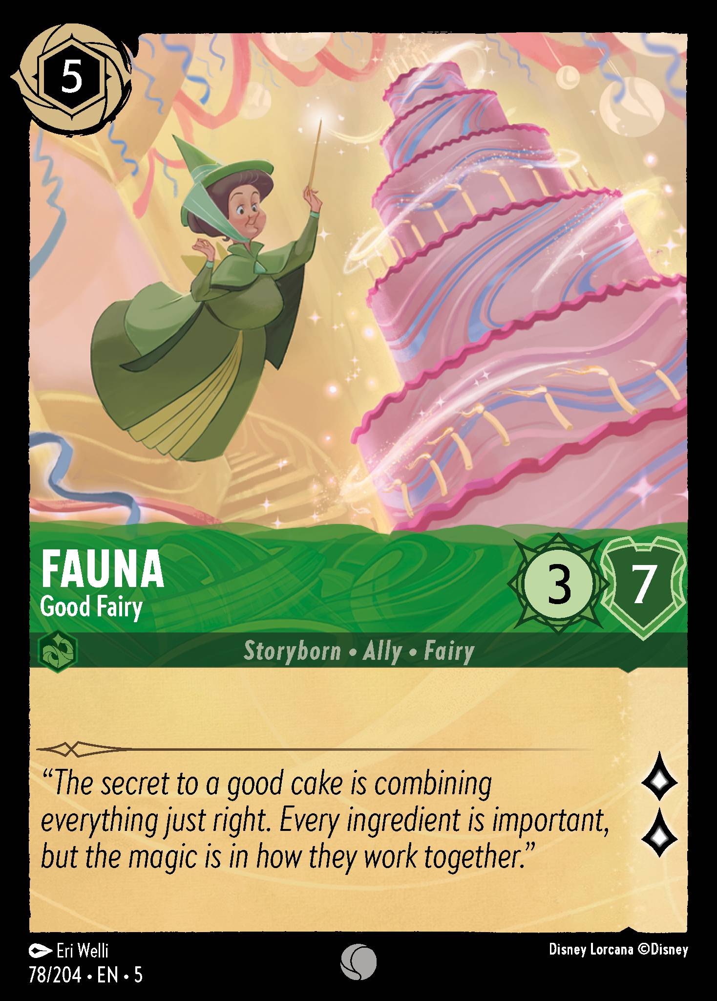 Disney LORCANAFauna Good Fairy 5SSK #078 Foil