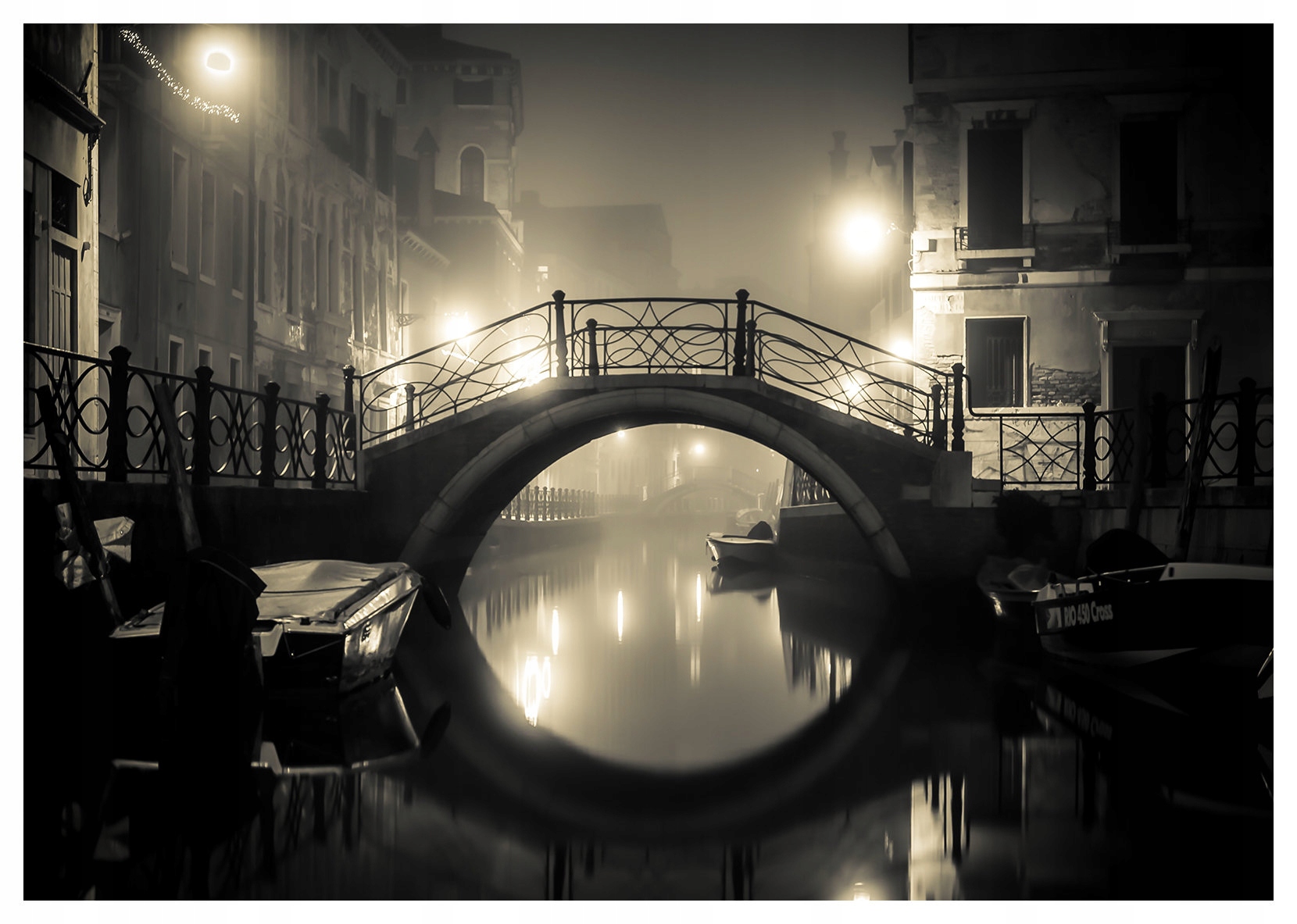 Fototapeta Benátky v noci Most vzdechů vinylová mlha 254x184 lepidlo