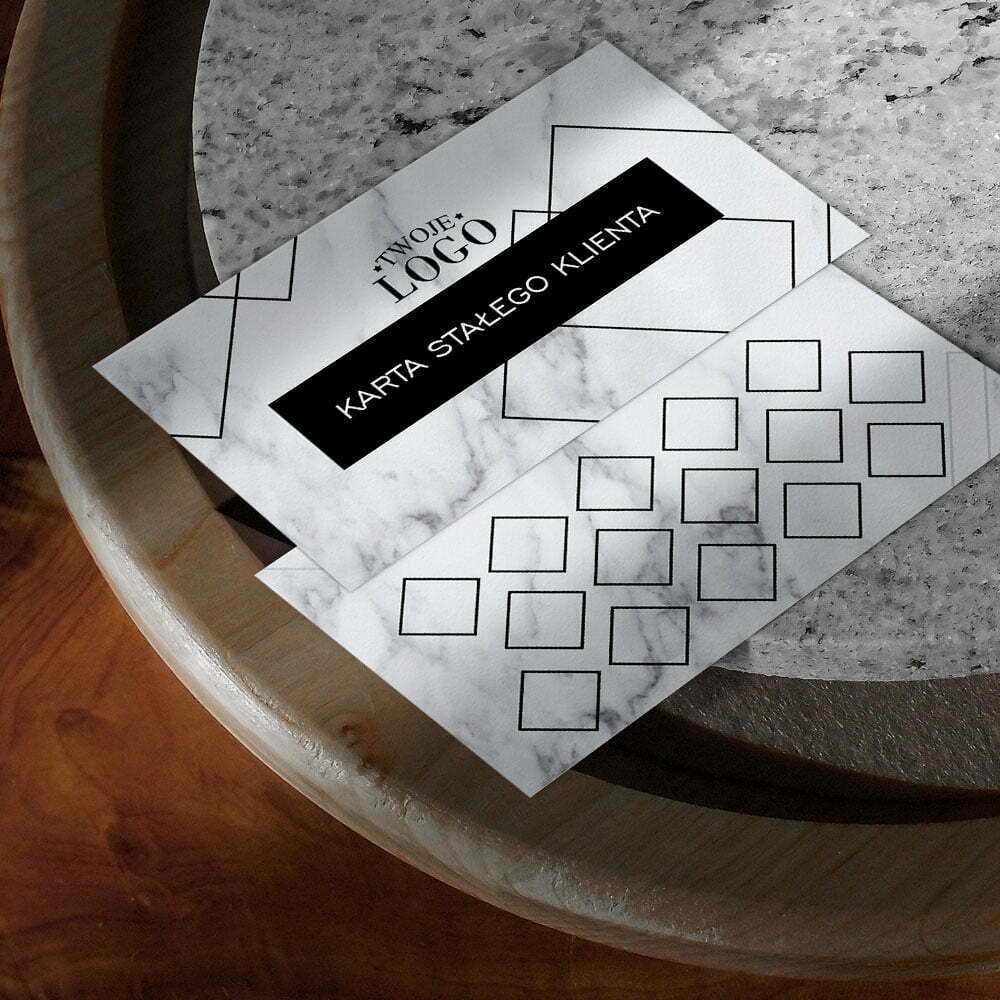 Karty Stałego Klienta Geometryczne Wzory Książka znaku bez książki znaku