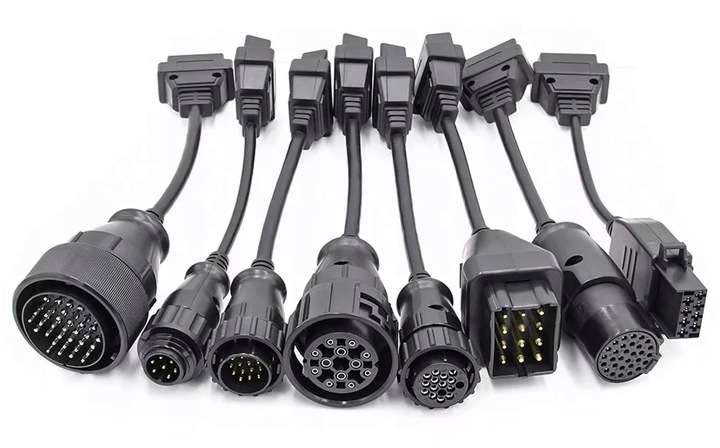 Sada Adaptérů OBD2 Pro Nákladní Automobily 8 ks Autel Launch Multidiag