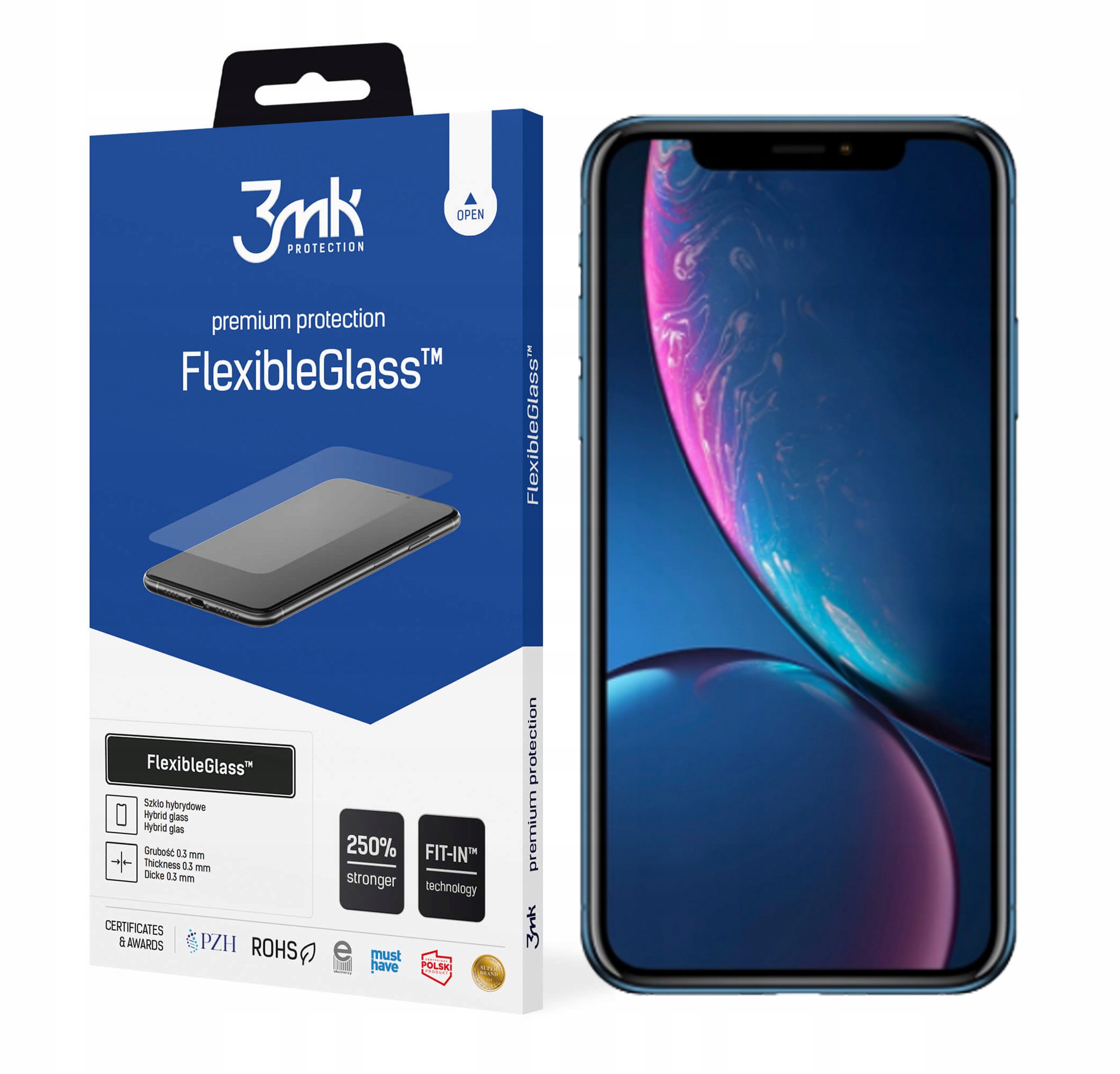 

Szkło hybrydowe 3MK FlexibleGlass do iPhone Xr