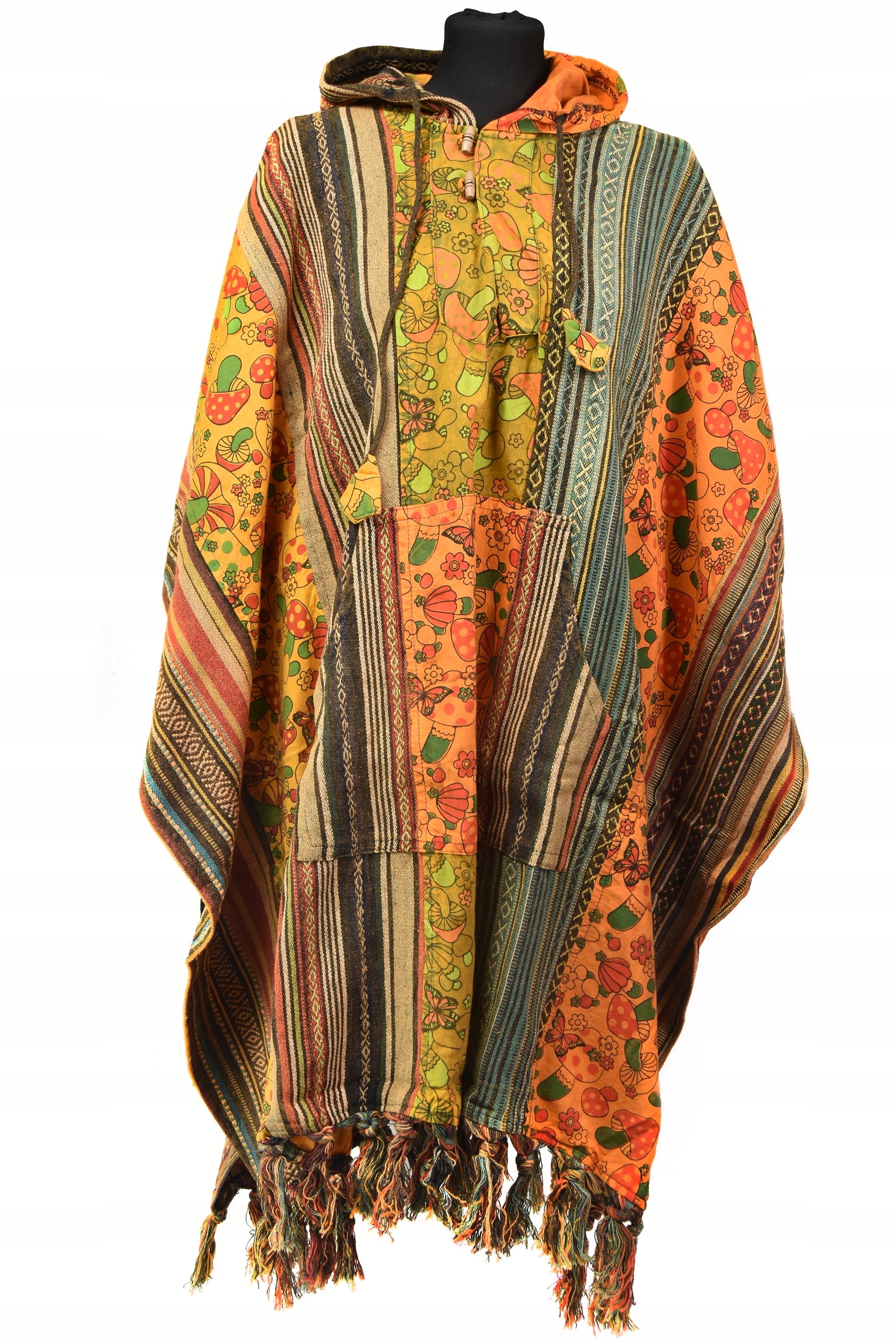 Непальское пончо пэчворк этно Бохо ручной работы FRENDZLE