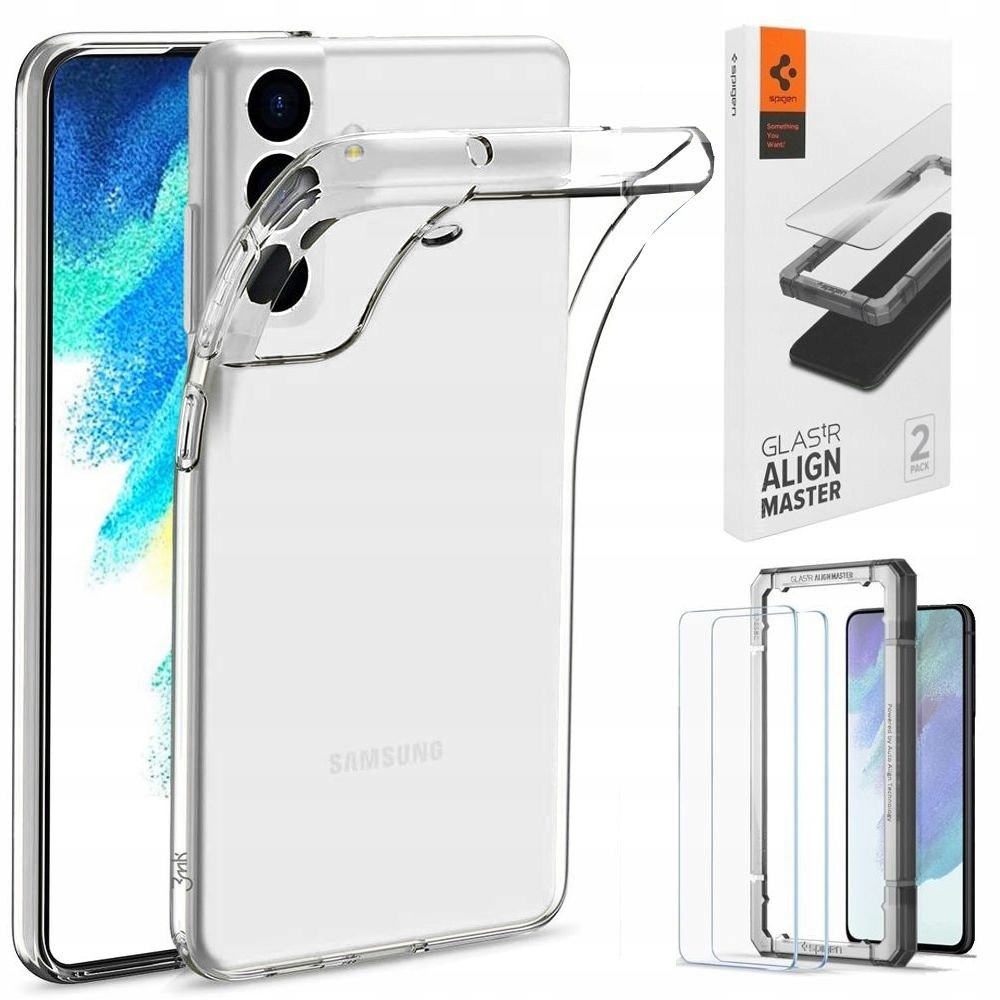

Etui 2x Szkło do Galaxy S21 Fe, 3mk Clear, Spigen