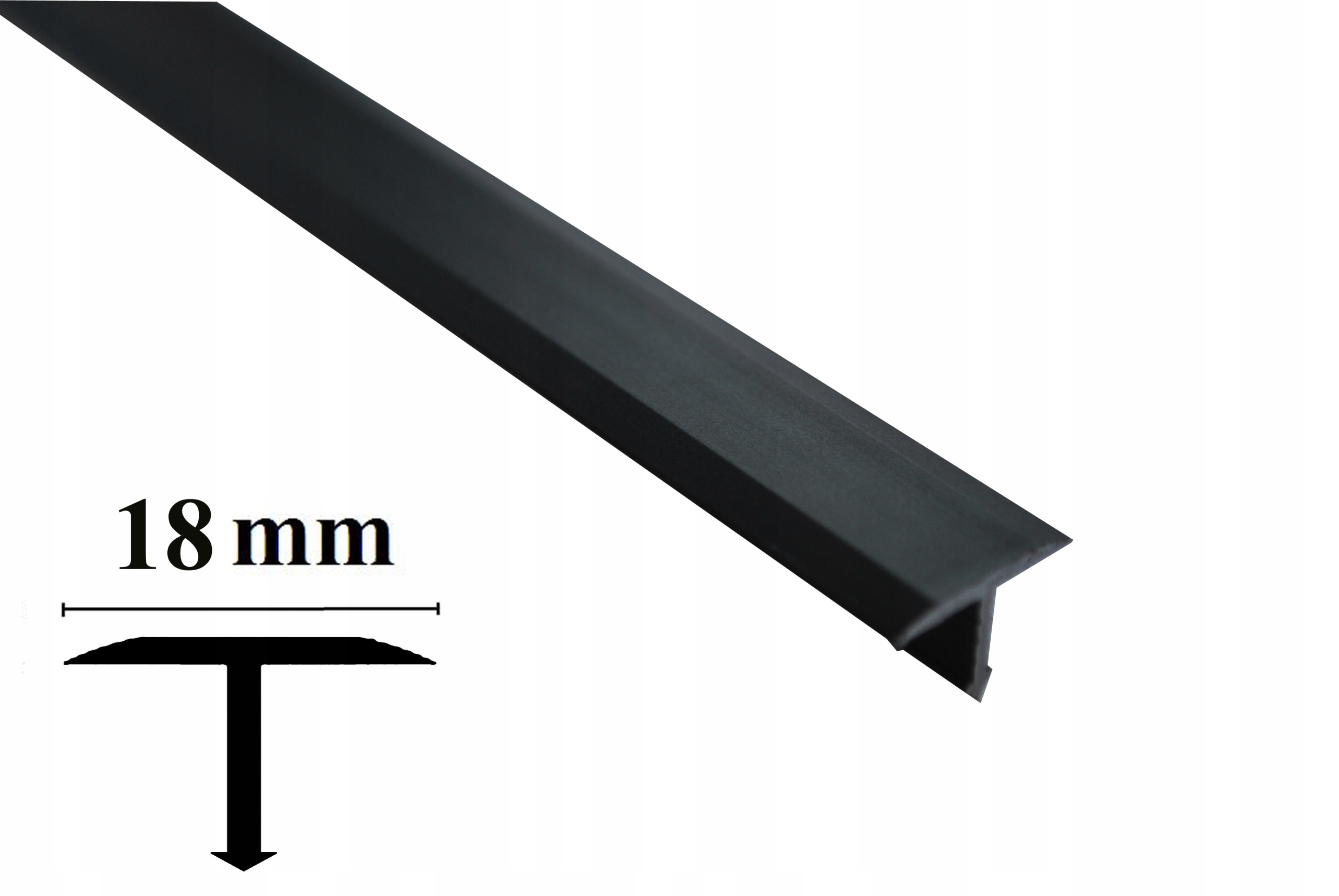

Listwa łącząca, progowa-TEOWNIK alu.CZARNA 18mm 1m