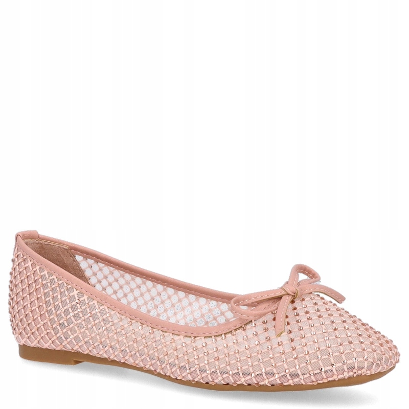 Módní síťované baleríny Scaviola S-430 Růžové 39