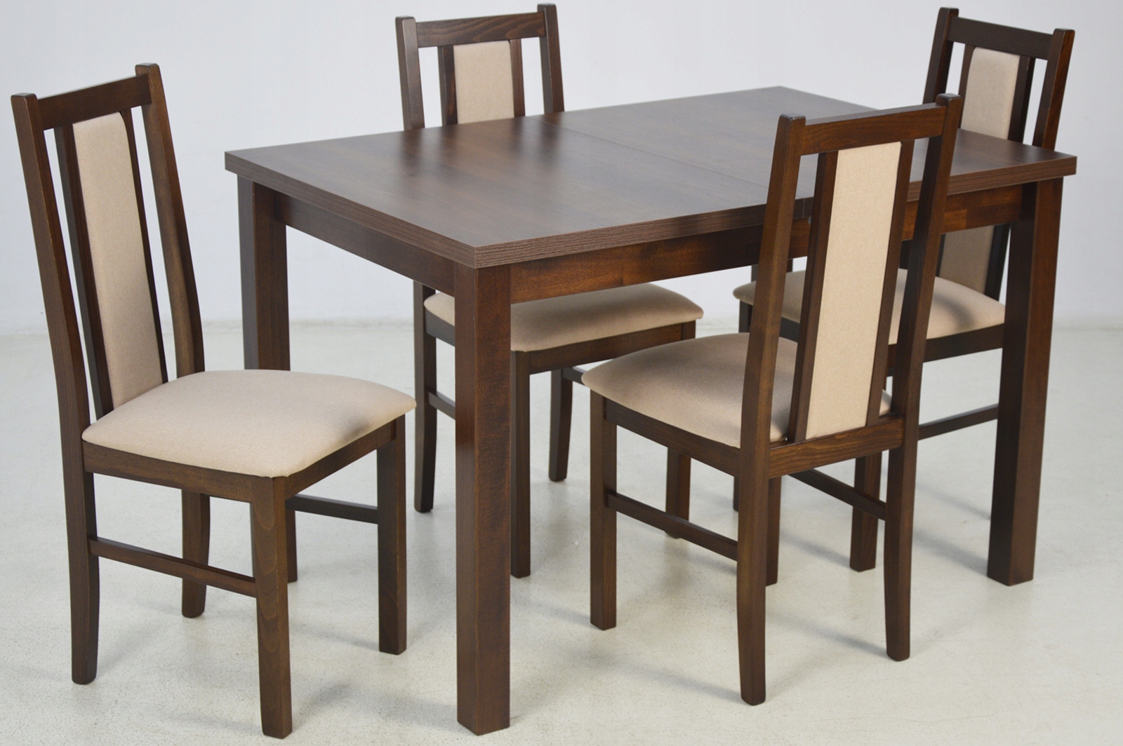 Mały ROZKŁADANY stół KUCHENNY i 4 krzesła DREWNO Marka inna