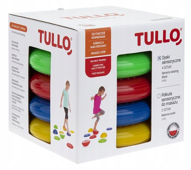 Dyski sensoryczne 4 szt. rehabilitacja terapia ćwiczenia dla dzieci Tullo