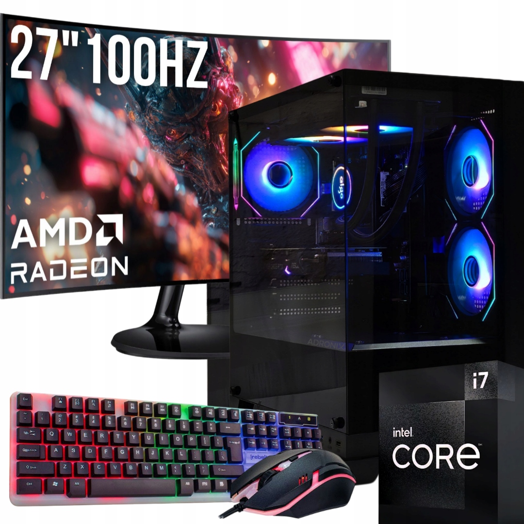 Herní Set I7 32GB Rx 9060XT 16GB Monitor 27" 100Hz