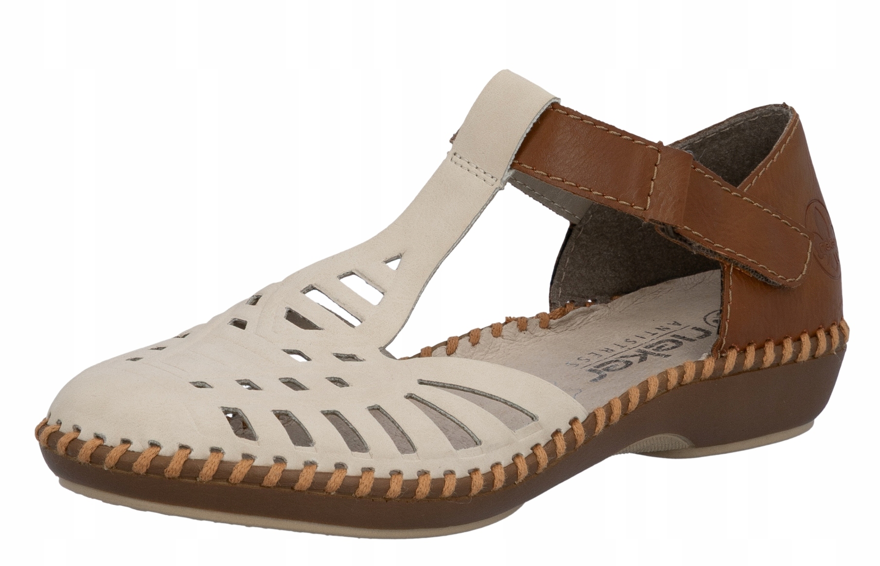 Rieker M1688-60 vel.39 béžové sandály polobotky jarní