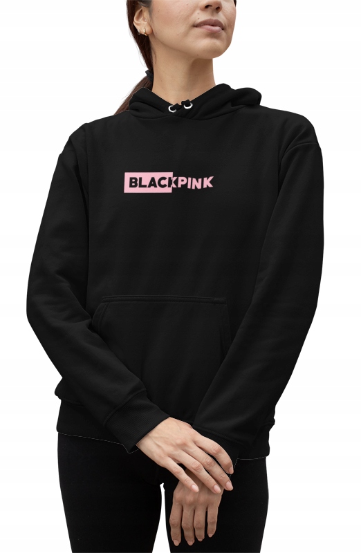 

Blackpink Bluza Damska z kapturem Kpop Czarna 1 XL
