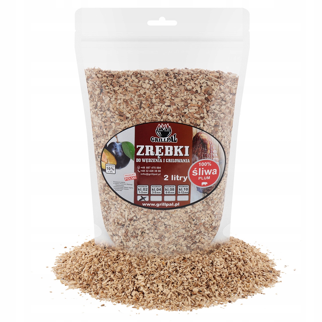 Zrębki wędzarnicze ŚLIWA KL-08/2L GRILLPAL