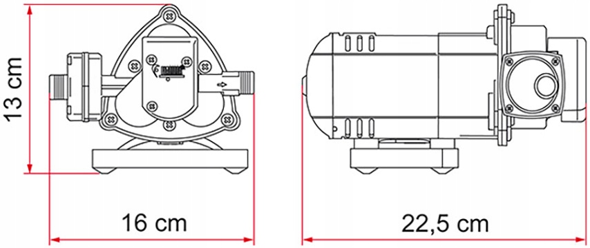 POMPA WODY CISNIENIOWA FIAMMA AQUA 8 12V 7l min Part number 01216C01