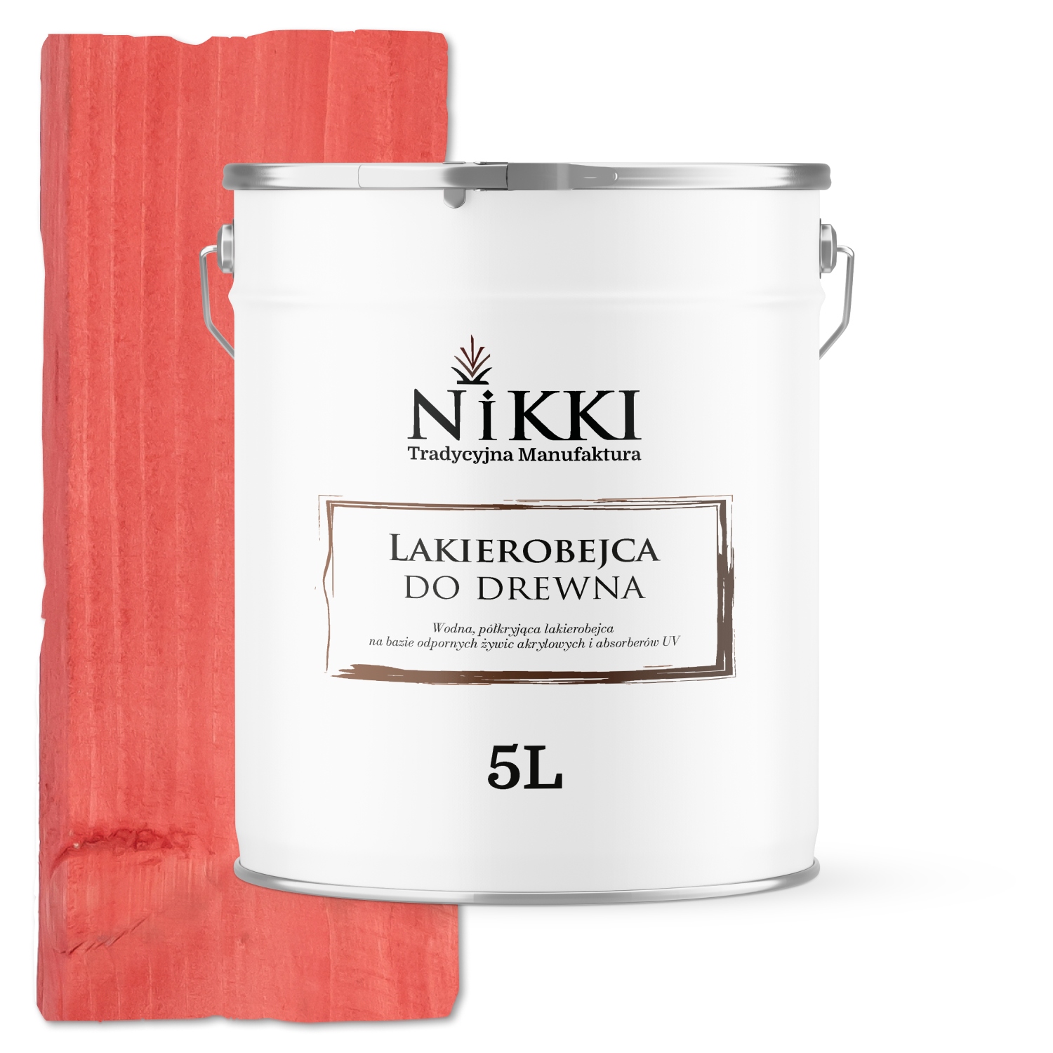 Laková Farba Na Drevo 3V1 Extra Lazúra Farba Ružová Saténová 5L Ochranná Uv