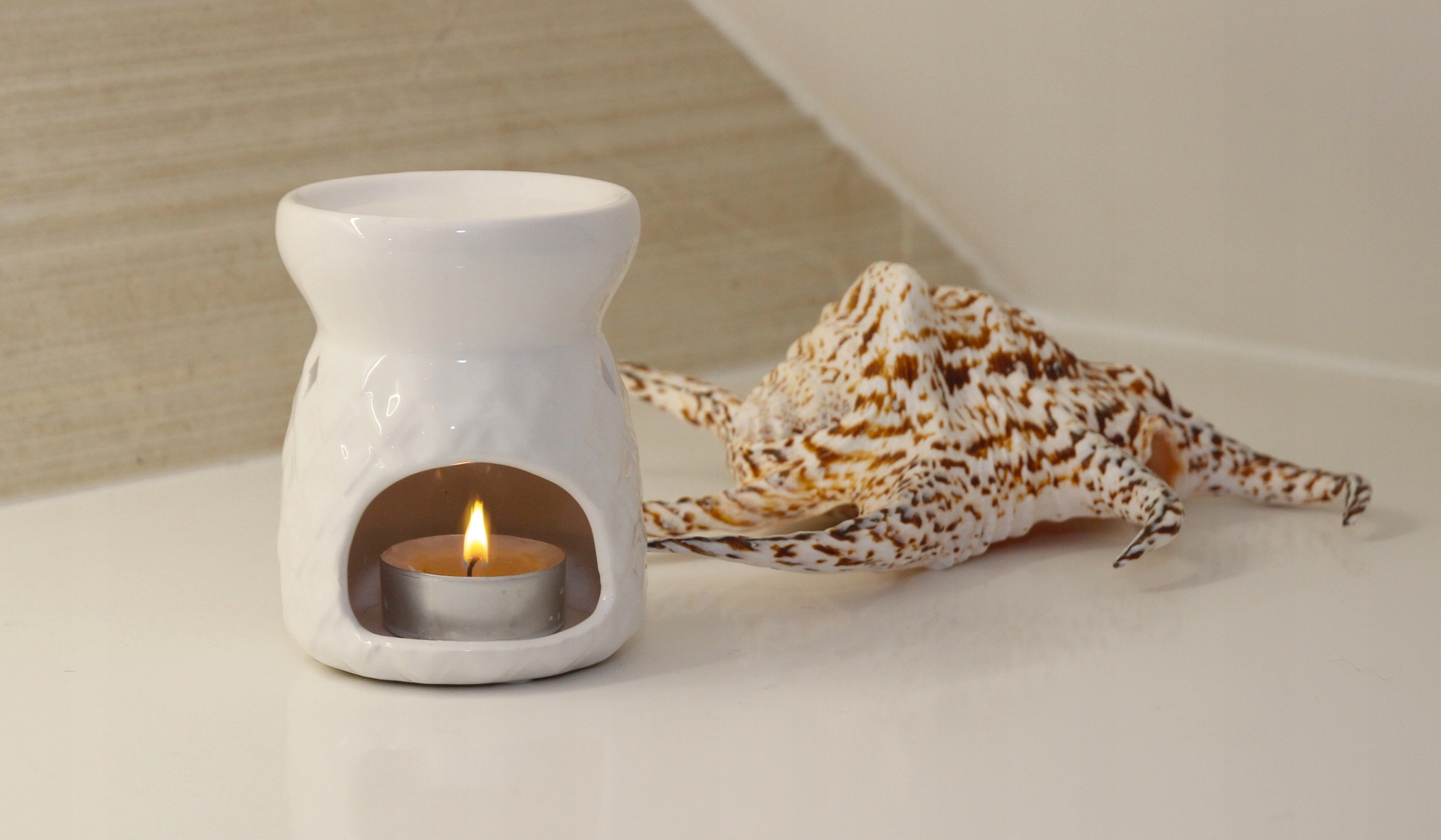 Kominek zapachowy ceramiczny do olejków eterycznych podgrzewacz na świeczkę