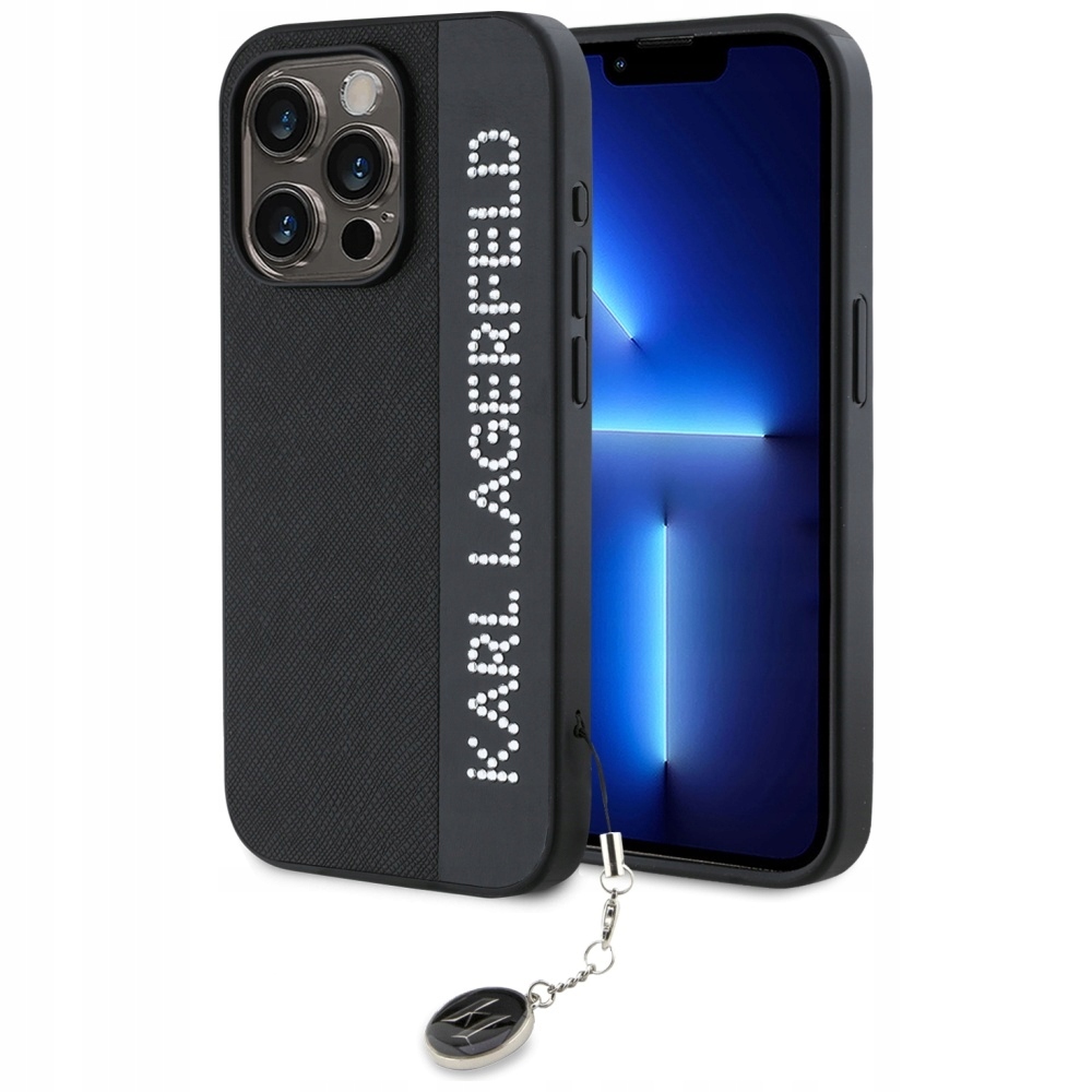 pouzdro Karl Lagerfeld Saffiano Charm pouzdro kryt pro iPhone 15 Pro