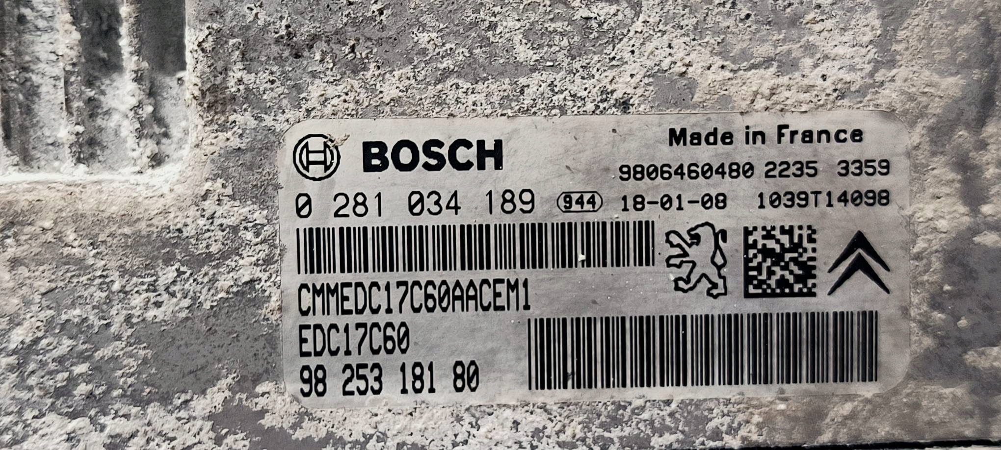 computer Motore ECU 9825318180 1.6 TOYOTA PROACE II