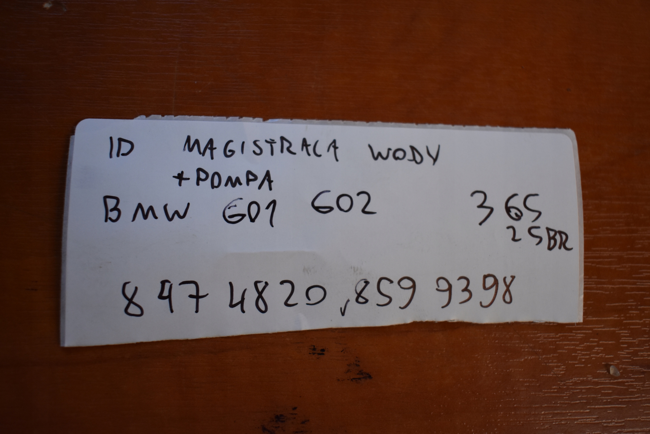 IDEALNA MAGISTRALA vode + pumpa BMW G01 G02 1