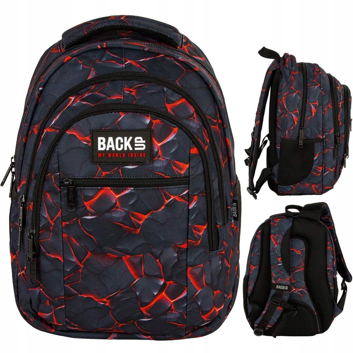 Plecak BARDZO POJEMNY trzykomorowy 26L Derform BACKUP model O BLAZE