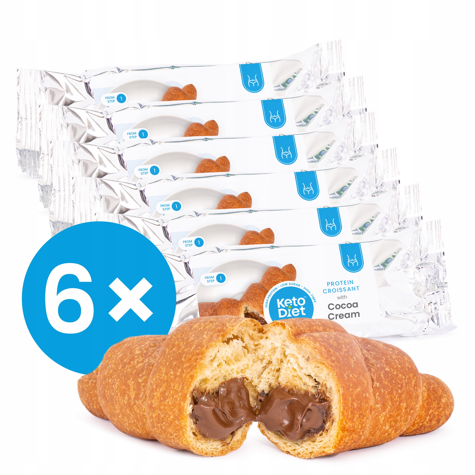 Levně Proteinový croissant s čokoládovou náplní Multipack (6 ks 6 porcí)