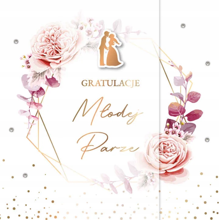 Kartka na ślub z życzeniami, romantyczna XL Lux99